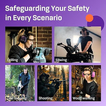 Load image into Gallery viewer, Vanderfields Hearing Protection Ear Muffs for Noise Reduction, 33dB Certified, Noise Cancelling Safety Ear Protection for Shooting, Adult Headphones for Lawn Mowing, DIY, Construction, Woodworking
