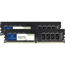 Load image into Gallery viewer, Timetec 32GB KIT(2x16GB) DDR4 3200MHz (or 2933MHz or 2666MHz) PC4-25600 Non-XMP CL22 1.2V Non-ECC Unbuffered 2Rx8 Dual Rank 288 Pin UDIMM Desktop PC Computer Memory RAM Module Upgrade
