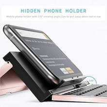 Load image into Gallery viewer, Geyes Bluetooth Keyboard Foldable Portable Folding Travel Keyboard for iPhone 15 Pro Plus/Xs/max/x/14/13 /12/11 /iPad/iPad Mini 4, Samsung Android Tablet Smart Phone (Rose Gold)
