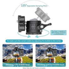 Load image into Gallery viewer, NEEWER 28mm Low Profile Tripod Ball Joint 360° Pan Rotation with 1/4" Arca Type Quick Release Plate and Spirit Level for Tripods, Monopods, Max Load: 6.6LB/5kg
