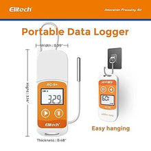 Load image into Gallery viewer, Elitech RC-5+ TE Digital PDF USB Temperature Data Logger Reusable Recorder Refrigerator Thermometer 32000 Points High Accuracy (Extra External Sensor)
