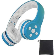 Load image into Gallery viewer, Kids Wireless Headphones, 5 Button Easy Use Bluetooth Toddler Headphones 93db Volume Limited Foldable with Built-in Mic for Cell Phones TV Tablet School Network Boys Girls (Light Blue)
