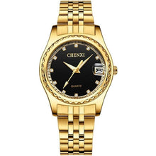 Load image into Gallery viewer, MASTOP Couple Watches Dress Wrist Watch Golden Watch Men Women Stainless Steel Waterproof Quartz Watch
