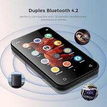 Load image into Gallery viewer, TIMMKOO 72GB MP3 Player with Bluetooth, 4.0&quot; Full Touchscreen Mp4 Mp3 Player with Speaker, Portable HiFi Sound Mp3 Player with Bluetooth, Voice Recorder, E-Book, Supports up to 512GB TF Card (Black)
