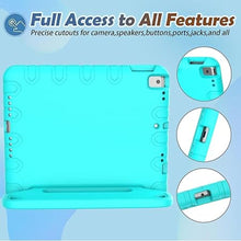 Load image into Gallery viewer, LTROP Kids Case for iPad 9th/ 8th/ 7th Generation (2021/2020/ 2019), iPad 10.2 Case, Shockproof Handle Stand Kids Case for iPad 9/8/ 7 Generation 10.2 Inch - Turquoise
