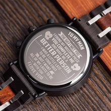 Load image into Gallery viewer, BOBO BIRD S18-1 Personalized Engraved Wood Watch Customized Wooden Watches for Husband Boyfriend Birthday Anniversary
