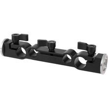 Load image into Gallery viewer, CAMVATE 15mm &amp; 19mm Dual-Port Rod Clamp with M6 Rosette Mount for Shoulder Rig - 2310
