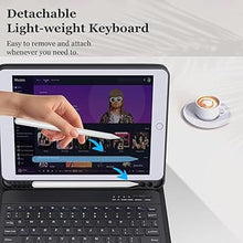 Load image into Gallery viewer, MMK for iPad Keyboard Case for 10.2&quot; 9th/8th/7th Generation 2021/2020/2019, Detachable Wireless BT Keyboard with Magnetic Protective Cover with Pencil Holder for iPad Pro 10.5&quot; 2019
