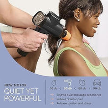 Load image into Gallery viewer, LifePro Massage Gun - Percussion Muscle Massager for Athletes with 8 Massage Heads and 5 Speed Settings - Deep Tissue Back and Muscle Massage Gun for Recovery
