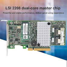 Load image into Gallery viewer, ASHATA SAS Controller Card, 8-Port SATA+SAS Ports Expansion Card, 9267-8i 2208 6Gb/s 512MB PCI-E 2.0 8Port SATA/SAS RAID0/1/10 Controller Card Low Baffle
