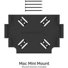 Load image into Gallery viewer, SABRENT Mac Mini VESA Mount/Wall Mount/Under Desk Mount [Black] (BK-MABM)
