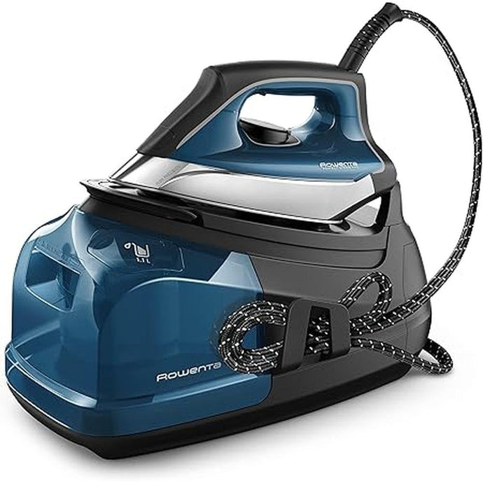 Rowenta Steam Iron for Clothes, Steam Pro Stainless Steel Soleplate, 1.1L Removable Tank, 1800W, Blue