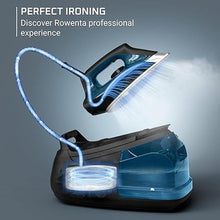 Load image into Gallery viewer, Rowenta Steam Iron for Clothes, Steam Pro Stainless Steel Soleplate, 1.1L Removable Tank, 1800W, Blue
