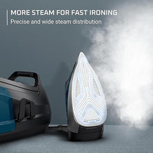 Load image into Gallery viewer, Rowenta Steam Iron for Clothes, Steam Pro Stainless Steel Soleplate, 1.1L Removable Tank, 1800W, Blue
