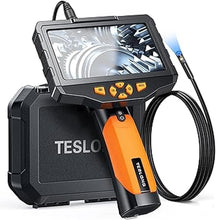 Load image into Gallery viewer, Teslong Inspection Camera, Dual Lens Borescope Camera with Light, NTS300 5" IPS Industrial Endoscope, 1080P Waterproof Flexible Mechanic Fiber Optic Snake Scope Cam for Wall Automotive Engine (3.3FT)
