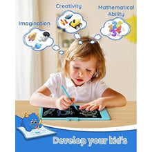 Load image into Gallery viewer, TEKFUN LCD Writing Tablet Doodle Board, 10inch Colorful Drawing Tablet Writing Pad, Kids Travel Essentials, Toddler Toys for 3 4 5 6 7 8 Year Old Girls Boys (Blue)
