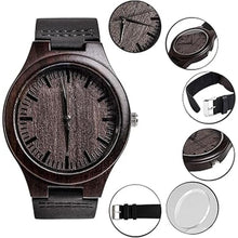 Load image into Gallery viewer, Fodiyaer Engraved Wood Watch for Men Boyfriend Husband Him As Personalized Anniversary Christmas Birthday Father Day Wooden Gifts Idea
