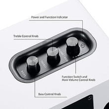 Load image into Gallery viewer, SW208 3&quot; Active Bluetooth 5.0 Bookshelf Speakers – 60W Carbon Fiber Speaker Unit - Built-in 24bit DAC Dynamic 3D Surround Sound 2.0 Computer PC Monitor Gaming (Pair, White)
