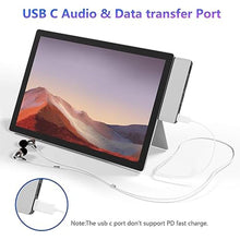 Load image into Gallery viewer, Surface Pro 7 USB C Hub, 6-in-2 Aluminum Surface Pro 2019 Dock with 4K HDMI Adapter+ USB C Audio &amp; Data Transfer Port +2 USB 3.0+SD/TF Card Reader, Converter Combo Adaptor for Microsoft Surface Pro 7
