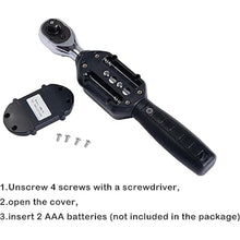 Load image into Gallery viewer, Beslands 3/8 inch Digital Torque Wrench, 1.3-44.25 ft-lbs Range Accurate of Clockwise ±2% / Counterclockwise ± 2.5% LED and Buzzer Calibrated (15.93-531.04 in-lbs) (1.8 to 60 Nm)
