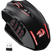 Load image into Gallery viewer, Redragon M913 Impact Elite Wireless Gaming Mouse, 16000 DPI Wired/Wireless RGB Mouse with 16 Programmable Buttons, 45 Hr Battery and Pro Optical Sensor, 12 Side Buttons MMO Mous
