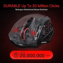 Load image into Gallery viewer, Redragon M913 Impact Elite Wireless Gaming Mouse, 16000 DPI Wired/Wireless RGB Mouse with 16 Programmable Buttons, 45 Hr Battery and Pro Optical Sensor, 12 Side Buttons MMO Mous
