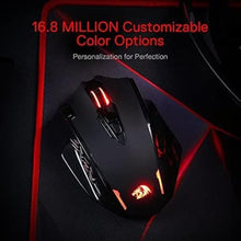 Load image into Gallery viewer, Redragon M913 Impact Elite Wireless Gaming Mouse, 16000 DPI Wired/Wireless RGB Mouse with 16 Programmable Buttons, 45 Hr Battery and Pro Optical Sensor, 12 Side Buttons MMO Mous
