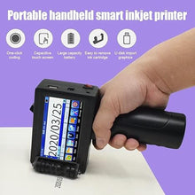 Load image into Gallery viewer, TOAUTO Portable Intelligent Upgraded Handheld Inkjet Printer HP-003 with 3.7 Inch LED Touch Screen Quick-Drying Inkjet Coding Machine for Code Date Label (Support 14 Languages &amp; 3 Print Precision)
