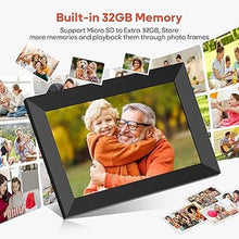 Load image into Gallery viewer, Frameo 10.1 Inch WiFi Digital Picture Frame, 1280x800 HD IPS Touch Screen Photo Frame Electronic, 32GB Memory, Auto-Rotate, Wall Mountable, Share Photos/Videos Instantly via Frameo App from Anywhere
