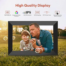Load image into Gallery viewer, Frameo 10.1 Inch WiFi Digital Picture Frame, 1280x800 HD IPS Touch Screen Photo Frame Electronic, 32GB Memory, Auto-Rotate, Wall Mountable, Share Photos/Videos Instantly via Frameo App from Anywhere
