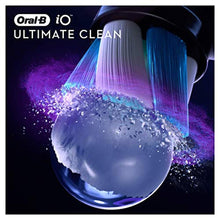 Load image into Gallery viewer, Oral-B iO Ultimate Clean Electric Toothbrush Head, Twisted &amp; Angled Bristles for Deeper Plaque Removal, Pack of 4, Suitable for Mailbox, Black
