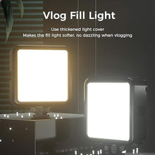 Load image into Gallery viewer, VL-81 LED Video Light w Softbox, Portable Light for Photography Cold Shoe On-Camera Video Lights CRI95+ 3200K-5600K Bi-Color 3000mAh Rechargeable Dimmable Vlog Light for DSLR Camera Gopro
