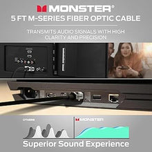 Load image into Gallery viewer, Monster M-Series 1000 Fiber Optical Audio Toslink Cable, Sound Bar Optical Audio Cable with Gold Connectors, 5ft
