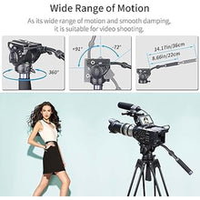 Load image into Gallery viewer, Heavy Duty Tripod Fluid Head-INNOREL F80 Drag Pan Cameras Video Fluid Head with 1/4 and 3/8 in Screws Sliding Plate CNC Professional Panoramic Max Load 24.5lb/12kg for DSLR Camcorders Shooting Film
