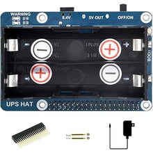 Load image into Gallery viewer, Waveshare UPS HAT for Raspberry Pi 4B, 5V Uninterruptible Power Supply Charge and Power Output at The Same Time
