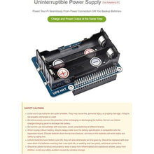 Load image into Gallery viewer, Waveshare UPS HAT for Raspberry Pi 4B, 5V Uninterruptible Power Supply Charge and Power Output at The Same Time
