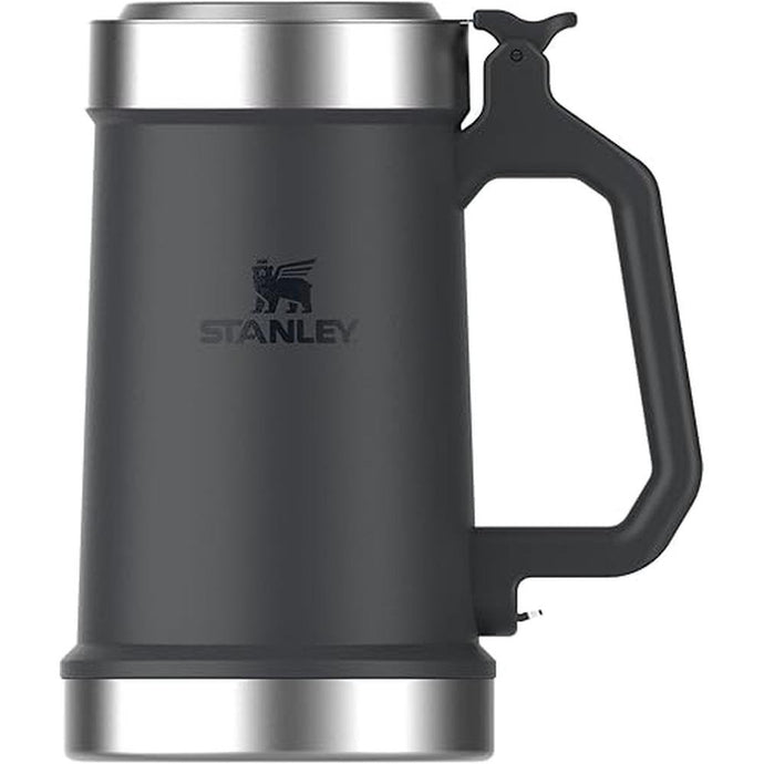 Stanley Classic Bottle Opener Beer Stein 24 oz | Flip Up Lid and Heavy Duty Handle with Built In Bottle Opener | Insulated Stainless Steel Beer Mug | BPA-Free | Hammertone Green