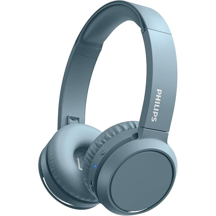 PHILIPS H4205 Wireless Headphone,On-Ear Bluetooth Headphone with BASS Boost,Quality Sound,32mm Drivers,29-Hour Battery Life,Fast Charging,Lightweight,Adjustable Cushioned Headband,Soft Ear Cups,Blue