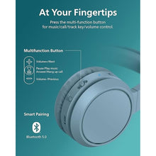 Load image into Gallery viewer, PHILIPS H4205 Wireless Headphone,On-Ear Bluetooth Headphone with BASS Boost,Quality Sound,32mm Drivers,29-Hour Battery Life,Fast Charging,Lightweight,Adjustable Cushioned Headband,Soft Ear Cups,Blue
