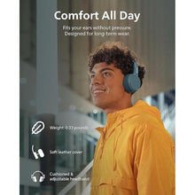 Load image into Gallery viewer, PHILIPS H4205 Wireless Headphone,On-Ear Bluetooth Headphone with BASS Boost,Quality Sound,32mm Drivers,29-Hour Battery Life,Fast Charging,Lightweight,Adjustable Cushioned Headband,Soft Ear Cups,Blue
