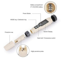Load image into Gallery viewer, Digital Salinity Tester for Salt Water - Waterproof IP67 Salinity Meter with ATC Large Range 0-200ppt Saltwater Tester for Seawater, Aquariums, Marine Monitoring, and Koi Fish Pond by ORAPXI
