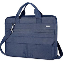 Load image into Gallery viewer, LANDICI Laptop Bag Case 17 17.3 inch, Waterproof Computer Sleeve Cover Compatible with MacBook 17, 17-18 inch HP Acer Dell Lenovo ASUS Laptop, Slim Briefcase with Shoulder Strap, Blue
