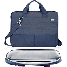 Load image into Gallery viewer, LANDICI Laptop Bag Case 17 17.3 inch, Waterproof Computer Sleeve Cover Compatible with MacBook 17, 17-18 inch HP Acer Dell Lenovo ASUS Laptop, Slim Briefcase with Shoulder Strap, Blue
