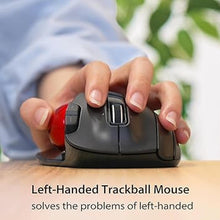 Load image into Gallery viewer, ELECOM EX-G Left Handed Trackball Mouse, 2.4 GHz USB Wireless, Ergonomic, Thumb Control, Tracking Roller Ball, 6 Programmable Buttons, Tilt Scroll
