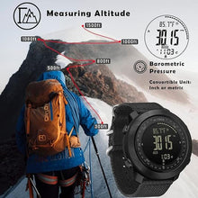 Load image into Gallery viewer, Mens Outdoor Sport Tactical Survival Watches Hiking Digital Wrist Watch Waterproof Swimming Military Army Altimeter Barometer Compass Watches
