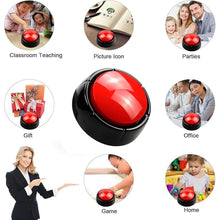 Load image into Gallery viewer, Recordable Talking Button 30 Seconds Record Button Easy Button Answer Buzzers Custom Sound Button for Communication Study Office Home Game Gift(Batteries Included)
