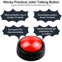 Load image into Gallery viewer, Recordable Talking Button 30 Seconds Record Button Easy Button Answer Buzzers Custom Sound Button for Communication Study Office Home Game Gift(Batteries Included)
