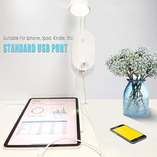 Load image into Gallery viewer, Wall Mount Reading Light, Focused Book Light for Reading in Bed, 5 Dimming, USB Output, 4 Hours Auto Off, Touch Control, Flexible Gooseneck Headboard Reading Lamp, Easy to Install White
