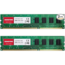 Load image into Gallery viewer, ?DDR3 RAM? GIGASTONE 16GB Kit (2x8GB) DDR3/DDR3L 1600MHz (1333MHz) PC3-12800 (PC3-10600) CL11 1.35V/1.5V 2Rx8 UDIMM 240 Pin Unbuffered Non ECC High Performance PC Desktop Memory Upgrade
