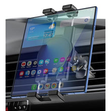 Load image into Gallery viewer, woleyi Air Vent Car Tablet Mount, AC Vent Tablet Holder for Car, Universal Tablets Clamp Vent Clip, Compatible with iPad Pro Air Mini, iPhone, Galaxy Tabs, Z fold, Switch and More 4.7-11" Devices
